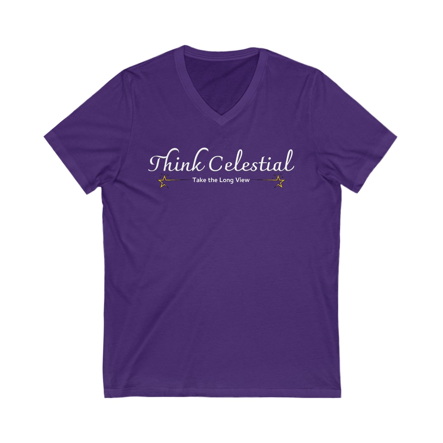 Think Celestial Jersey Short Sleeve V-Neck Tee