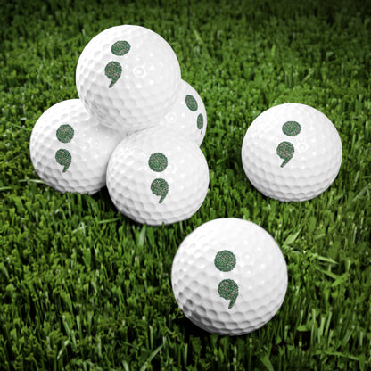 Flowers Semi-Colon Golf Balls, 6pcs