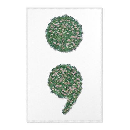 Flowers Semi-Colon Area Rugs