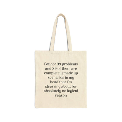 99 Problems Cotton Canvas Tote Bag