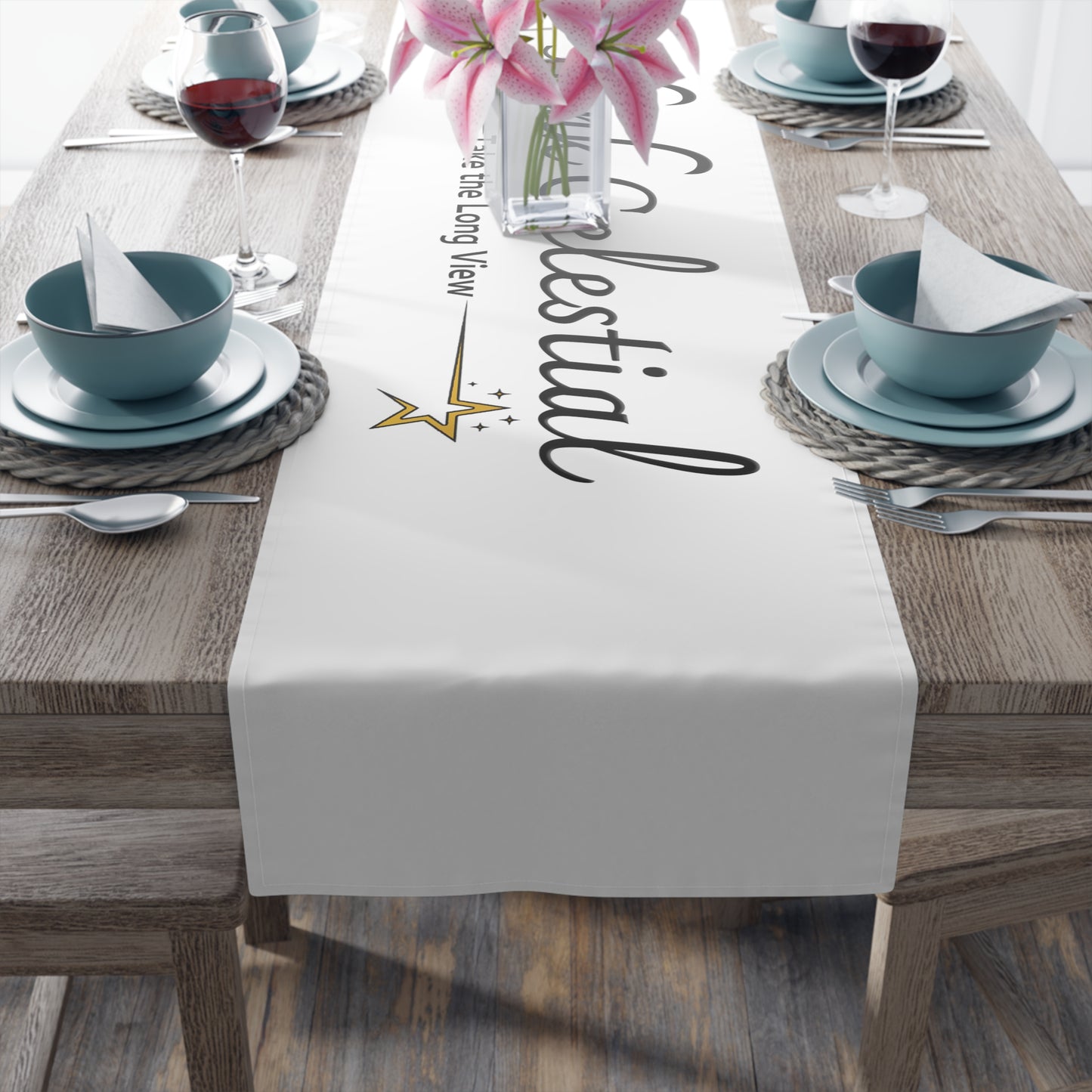 Think Celestial Table Runner (Cotton, Poly)