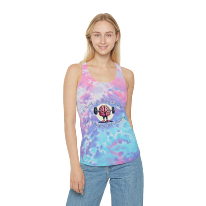 Mental Health Muscle Tie Dye Racerback Tank Top