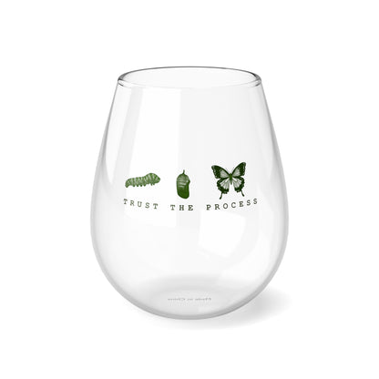 Trust The Process 12oz Stemless Wine Glass