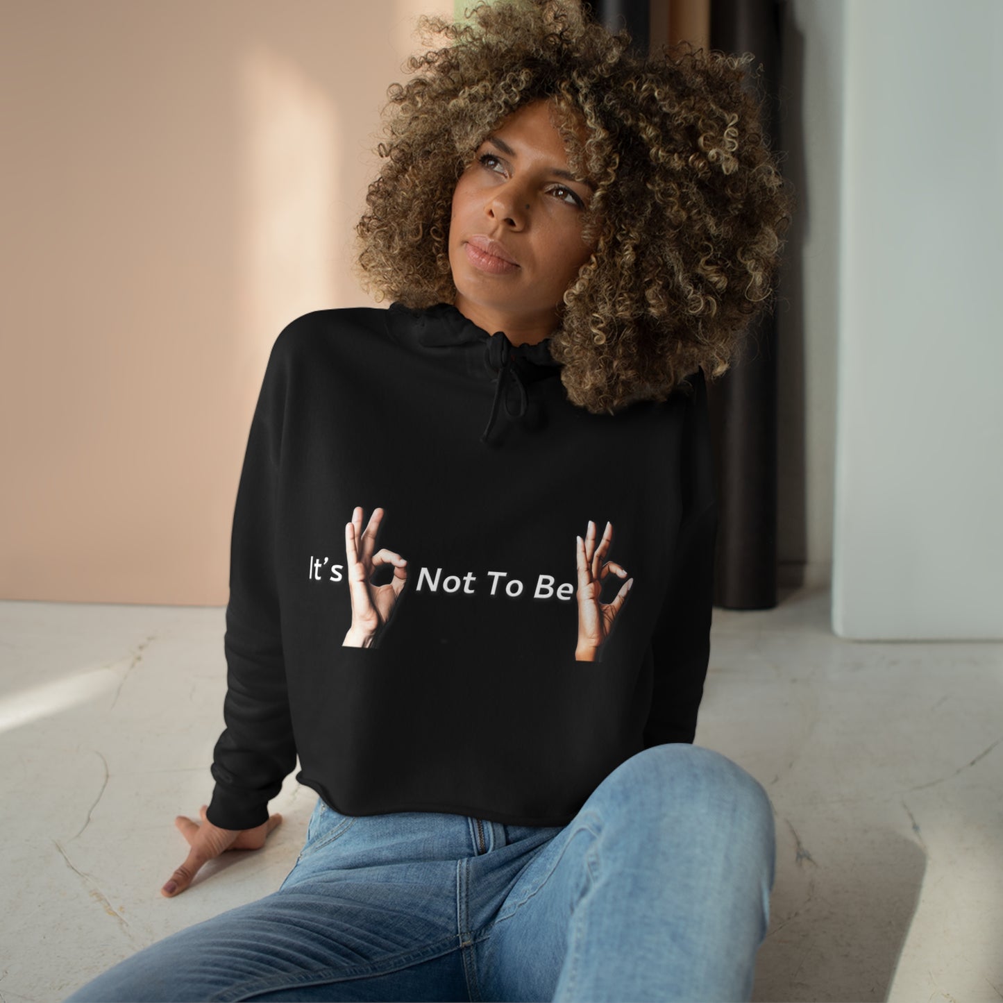 It's OK Not To Be OK Hands Crop Hoodie