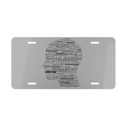 Mental Disorder Silhouette Vanity Plate