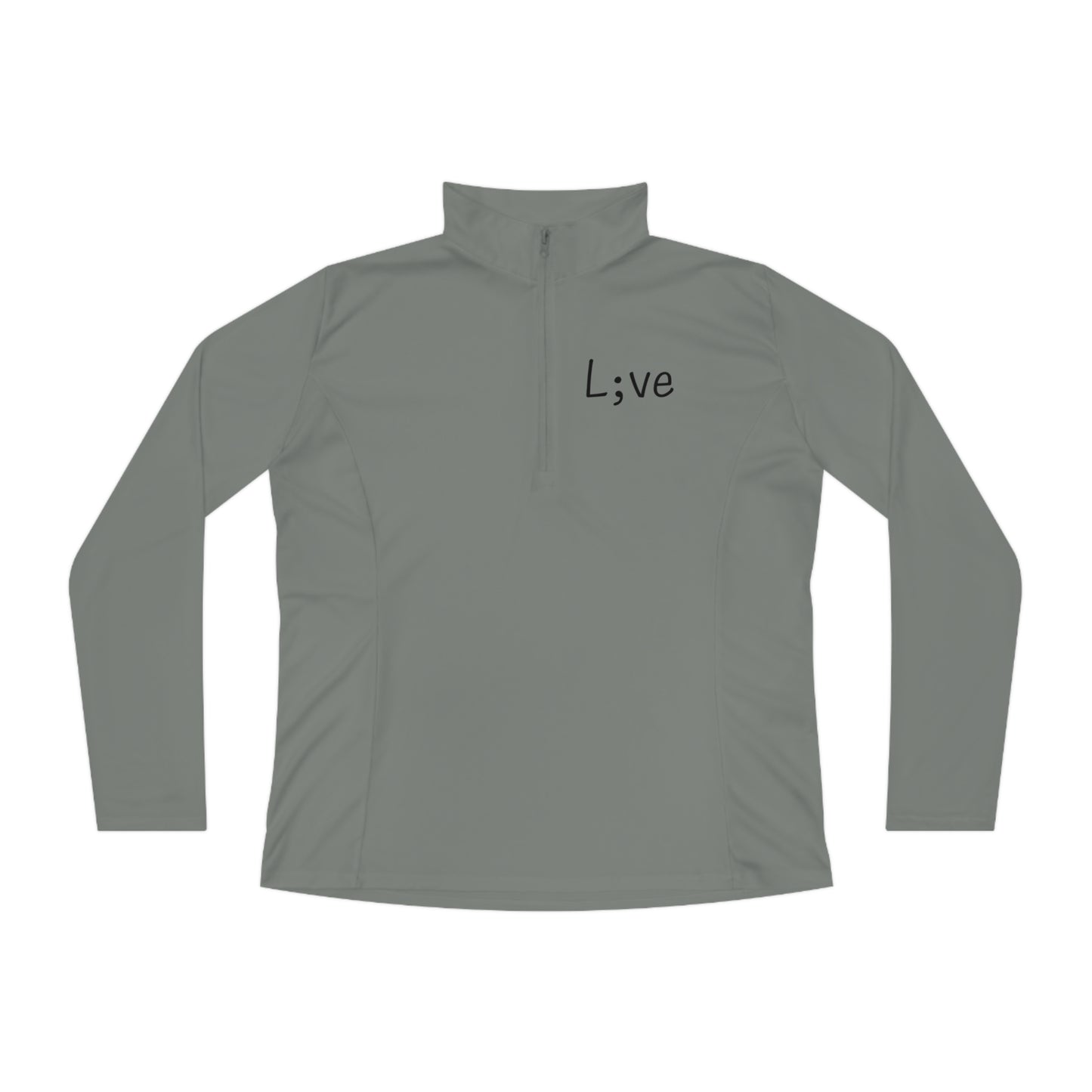 Semi-Colon L;ve Ladies Quarter-Zip Pullover