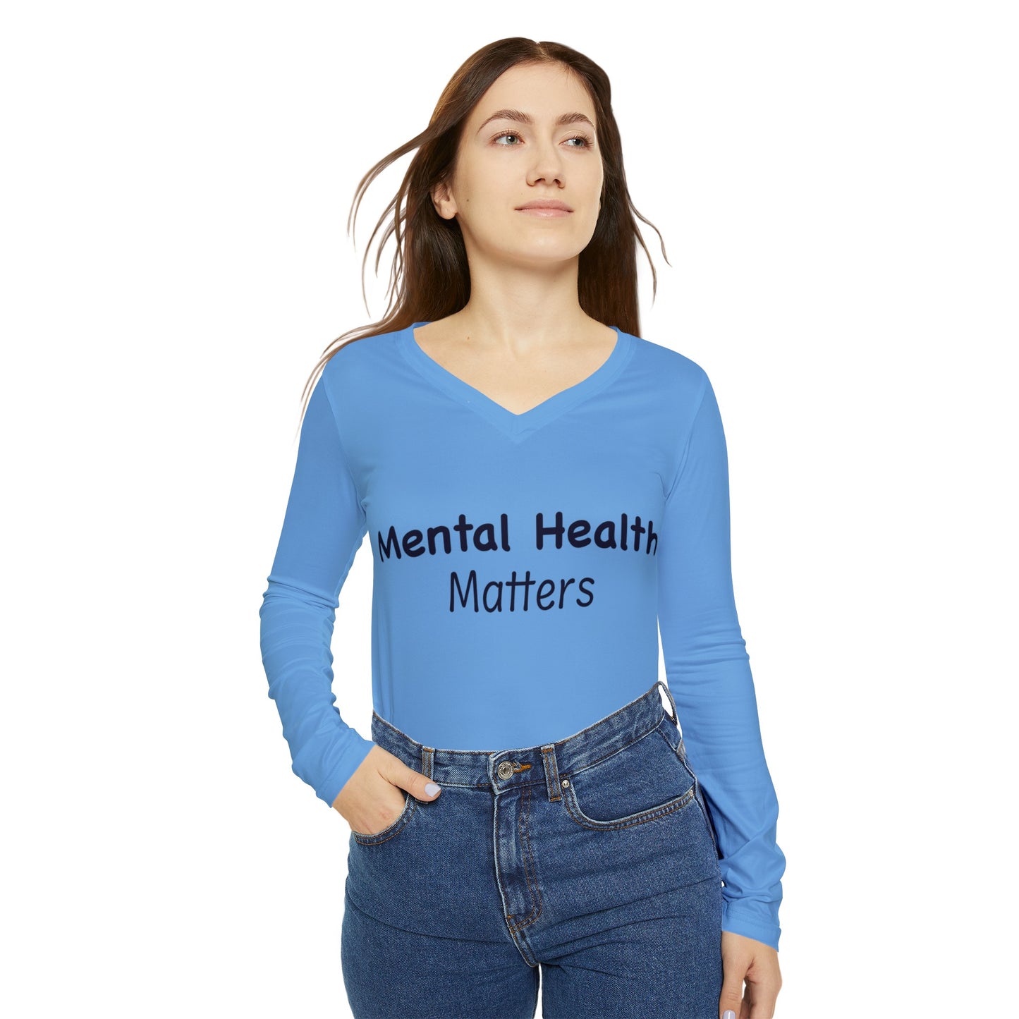 Mental Health Matters Long Sleeve V-neck Shirt