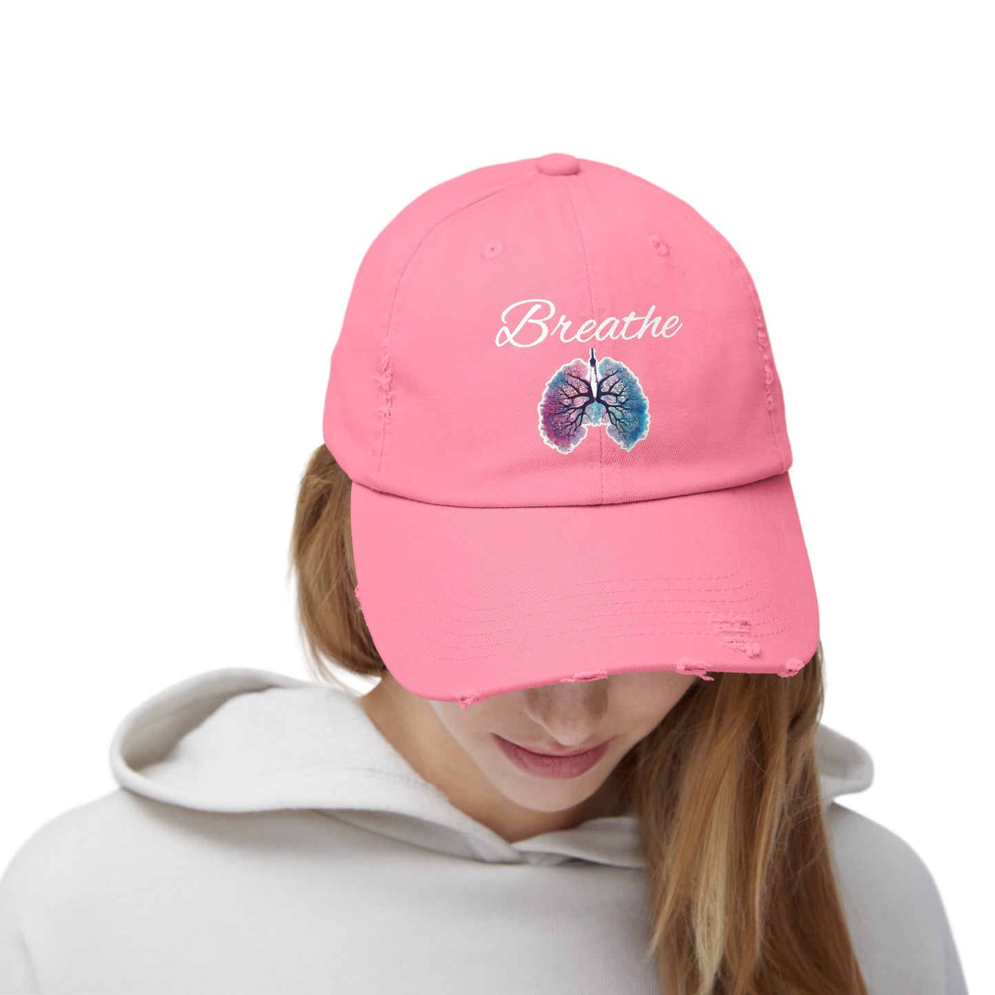 Breathe Unisex Distressed Cap