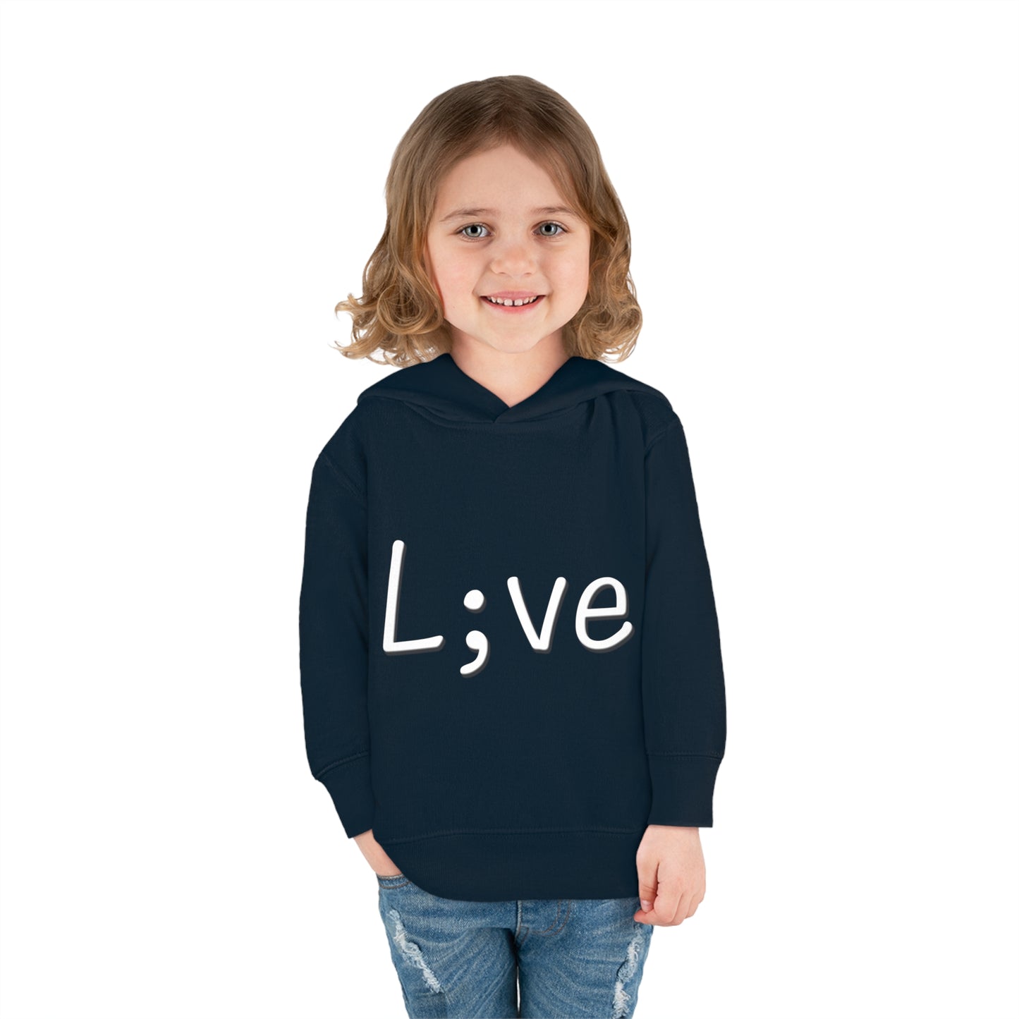 Semi-Colon L;ve Toddler Pullover Fleece Hoodie