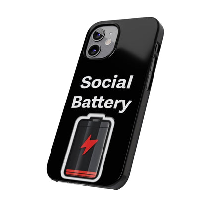 Social Battery Low Slim Phone Cases