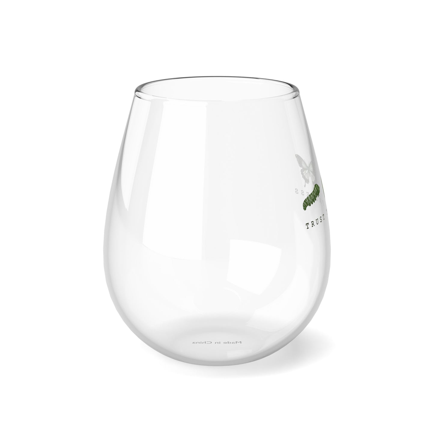 Trust The Process 12oz Stemless Wine Glass