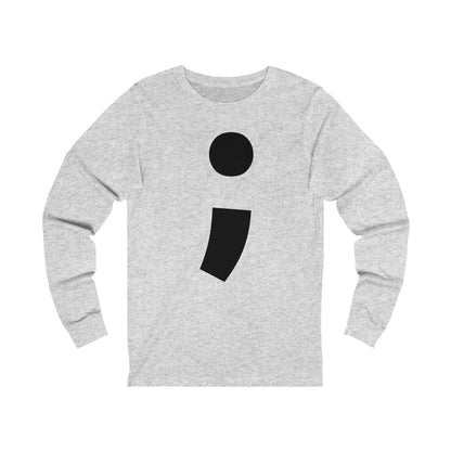 Semi-Colon ; Jersey Long Sleeve Tee