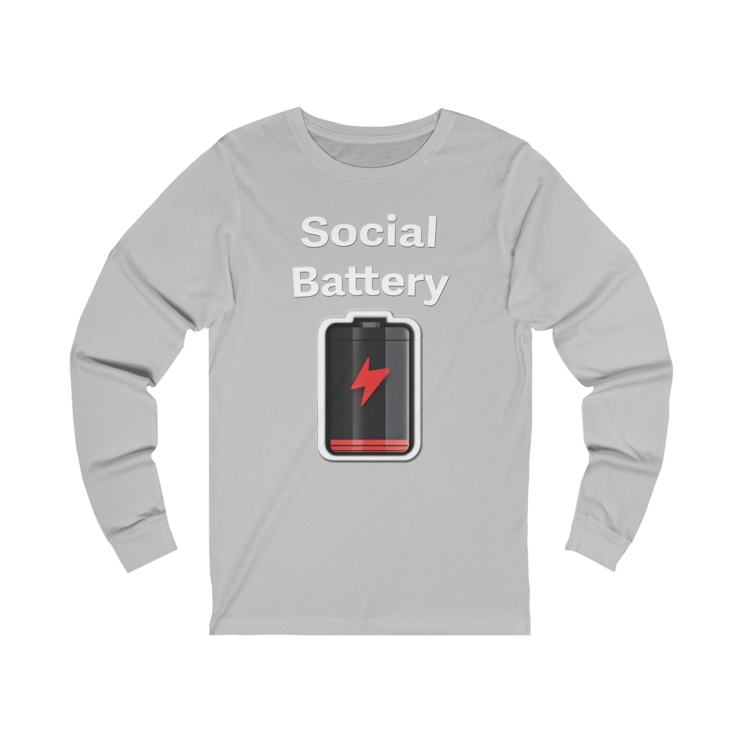 Social Battery Low Jersey Long Sleeve Tee