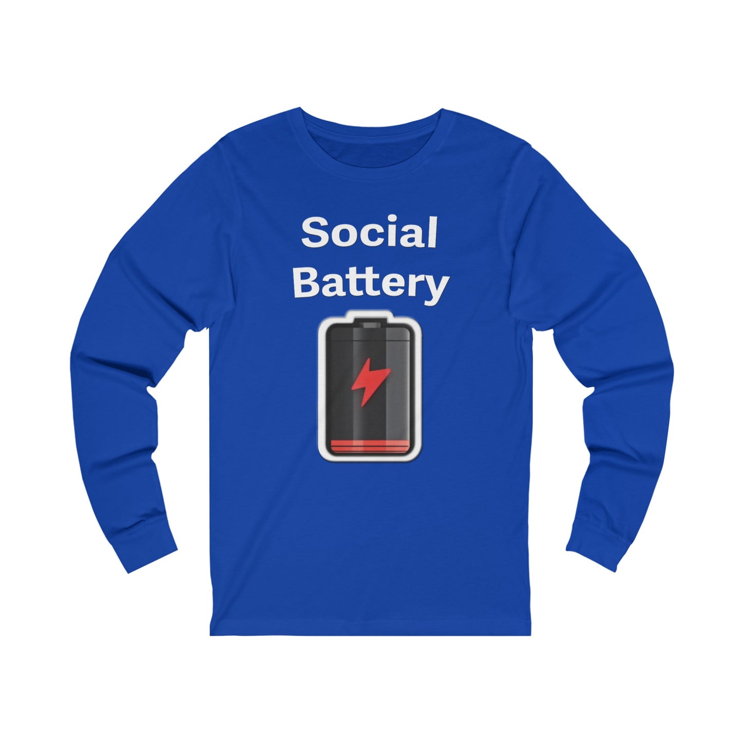 Social Battery Low Jersey Long Sleeve Tee