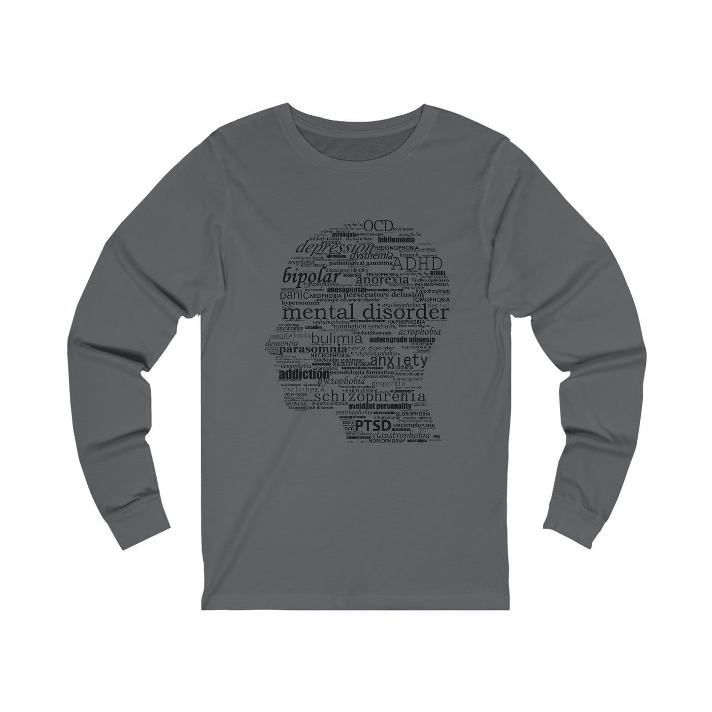 Mental Disorder Silhouette Jersey Long Sleeve Tee