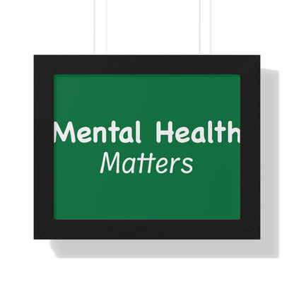 Mental Health Matters Framed Horizontal Poster