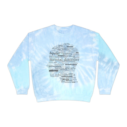 Mental Disorder Silhouette Tie-Dye Sweatshirt