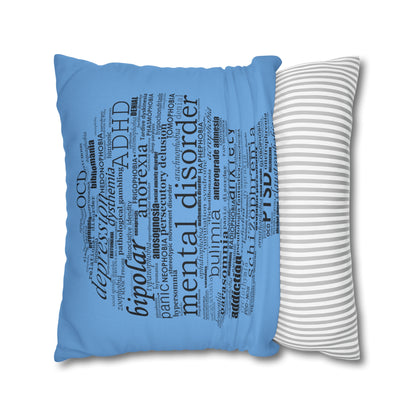 Mental Disorder Silhouette Spun Polyester Square Pillowcase