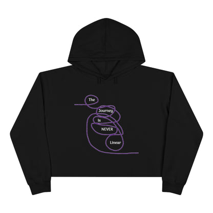 The Journey is Never Linear Crop Hoodie