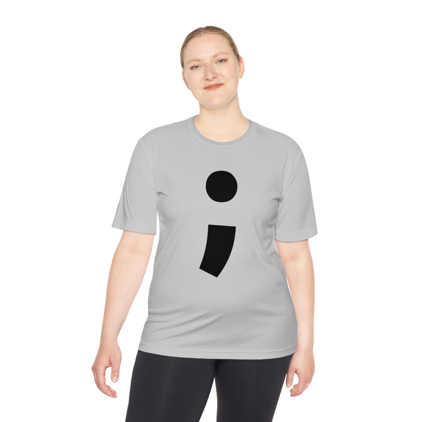 Semi-Colon ; Moisture Wicking Tee