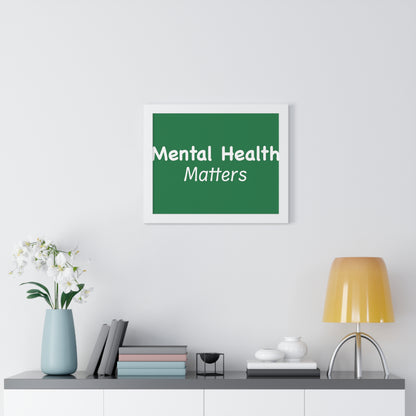 Mental Health Matters Framed Horizontal Poster