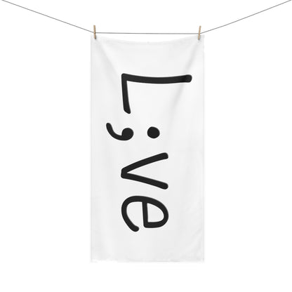 Semi-Colon L;ve Mink-Cotton Towel