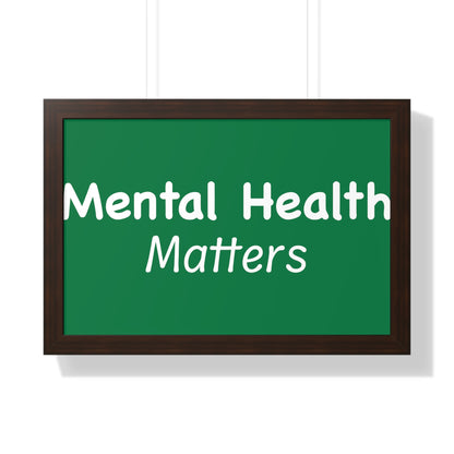 Mental Health Matters Framed Horizontal Poster
