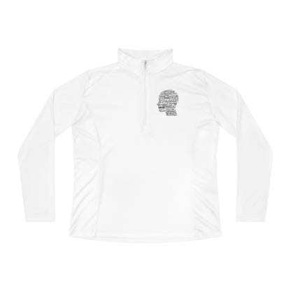 Mental Disorder Silhouette Ladies Quarter-Zip Pullover