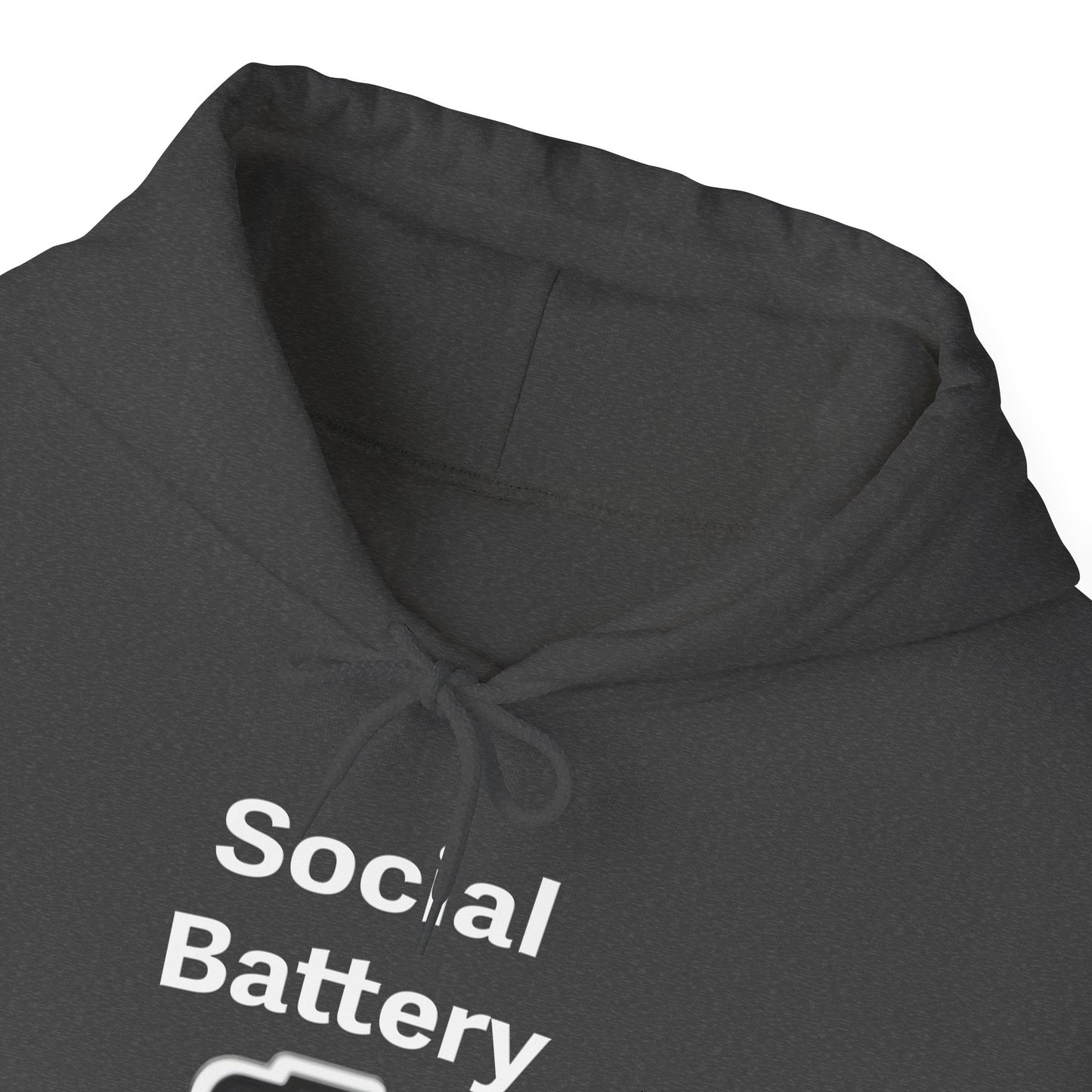 Social Battery Low Heavy Blend™ Hooded Sweatshirt