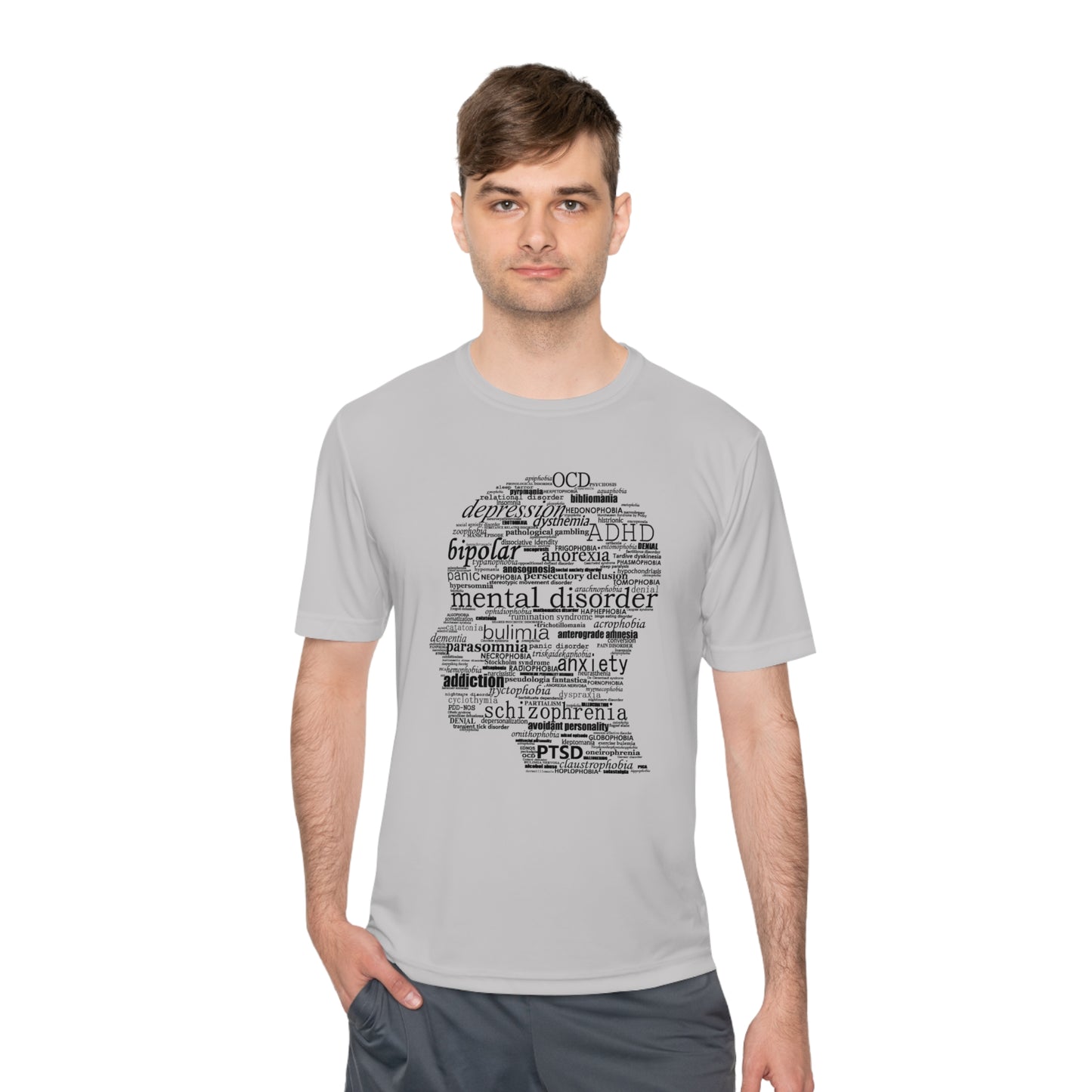 Mental Disorder Silhouette Moisture Wicking Tee