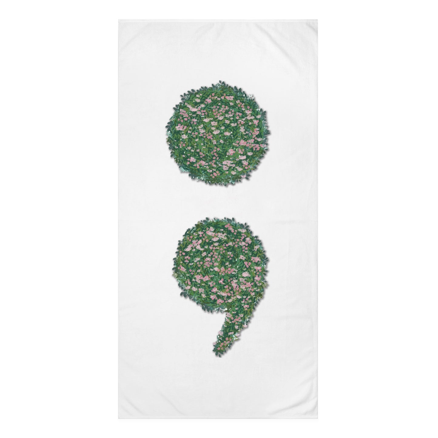 Flowers Semi-Colon Mink-Cotton Towel