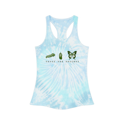 Trust The Process Tie Dye Racerback Tank Top