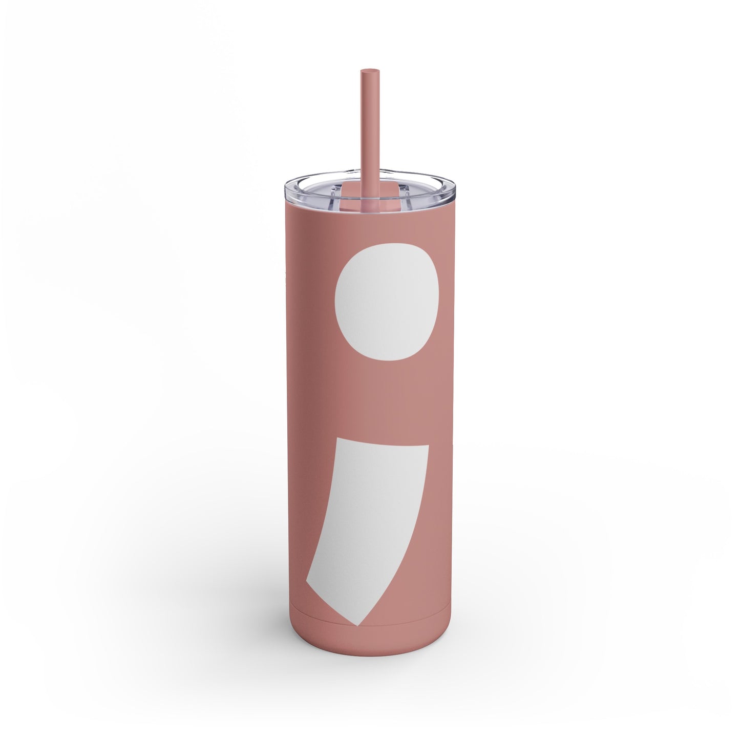 Semi-Colon ; Skinny Matte Tumbler, 20oz