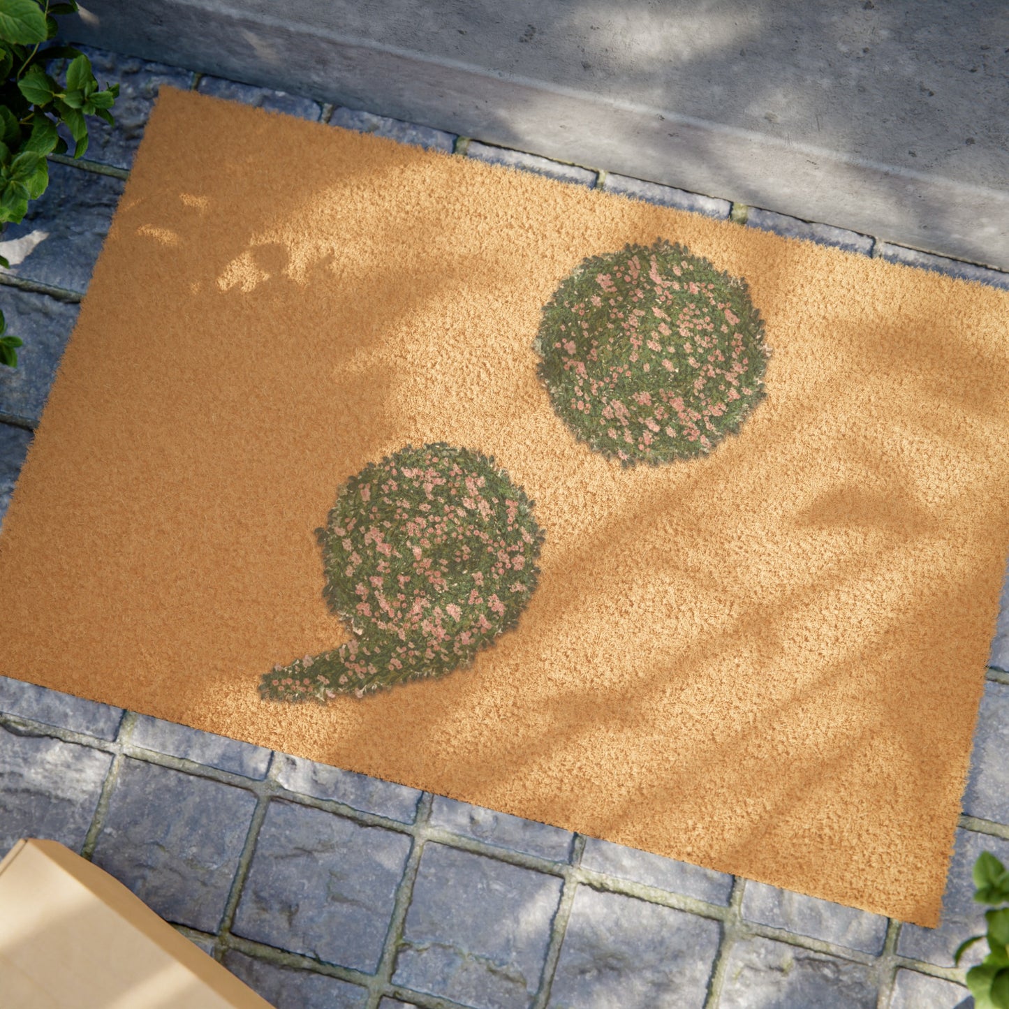 Flowers Semi-Colon Doormat