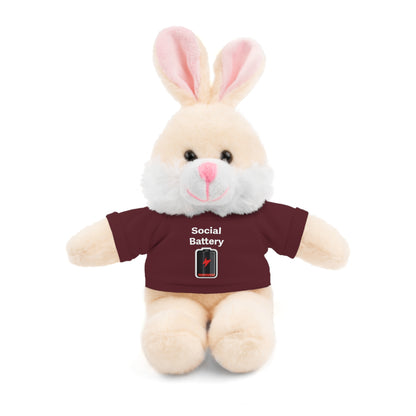 Social Battery Low Stuffed Animals with Tee