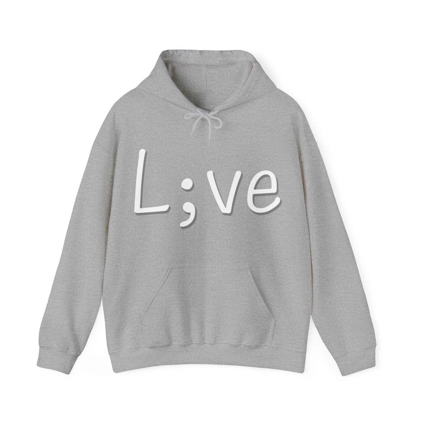 Semi-Colon L;ve Heavy Blend™ Hooded Sweatshirt