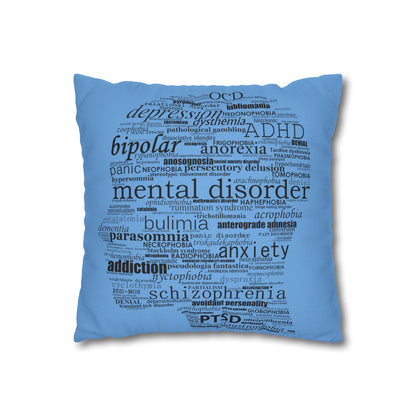 Mental Disorder Silhouette Spun Polyester Square Pillowcase