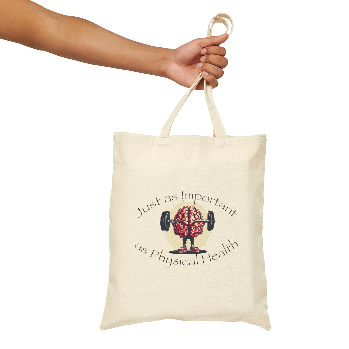 Mental Health Muscle Cotton Canvas Tote Bag