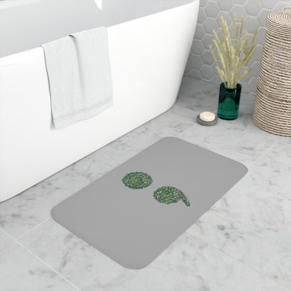 Flowers Semi-Colon Memory Foam Bath Mat