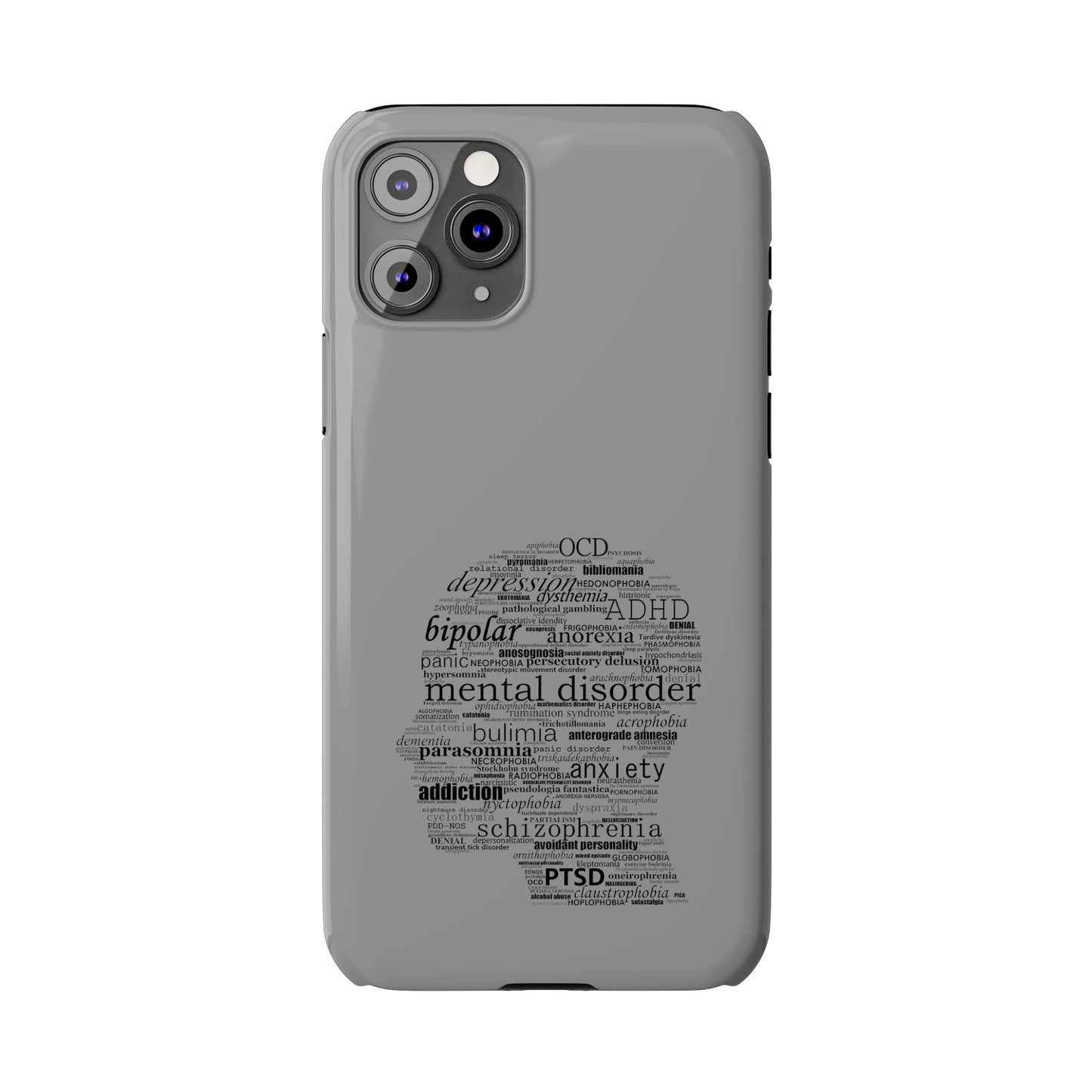 Mental Disorder Silhouette Slim Phone Cases