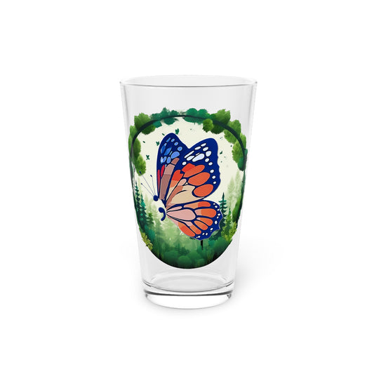 Semi-Colon Butterfly 16oz Pint Glass