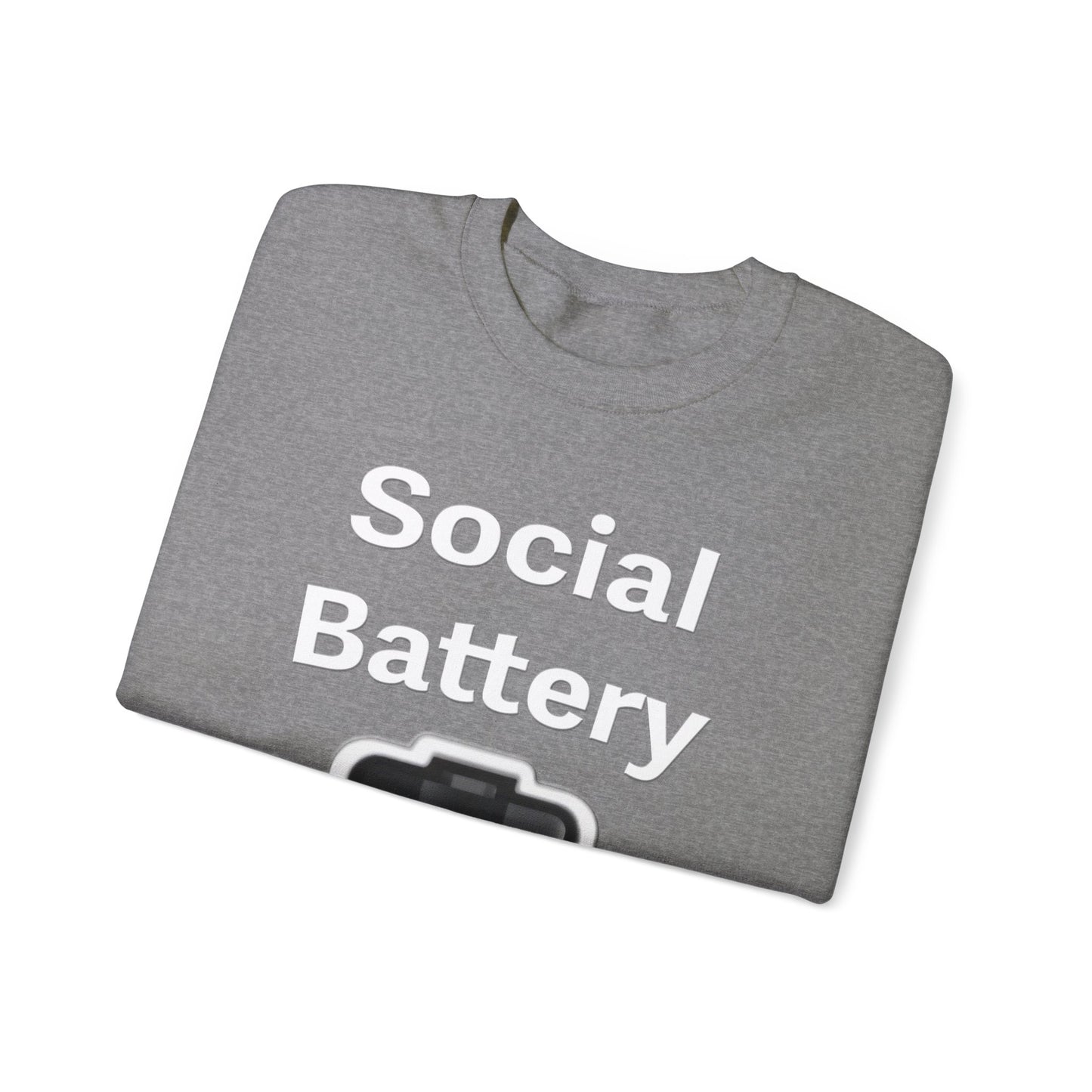 Social Battery Low Unisex Heavy Blend™ Crewneck Sweatshirt