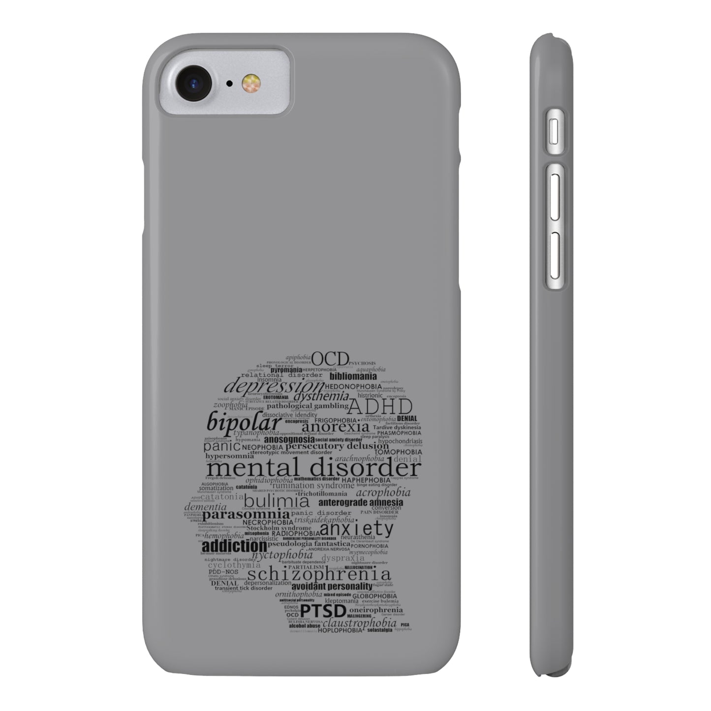 Mental Disorder Silhouette Slim Phone Cases