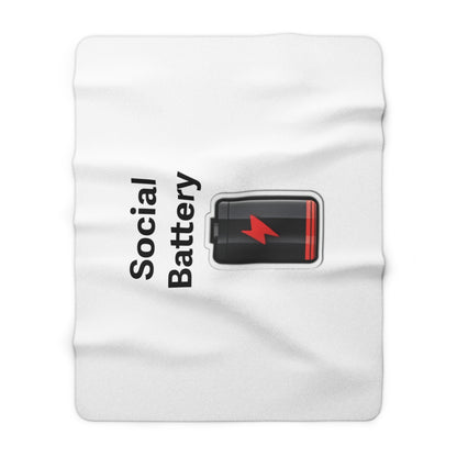 Social Battery Fleece Blanket