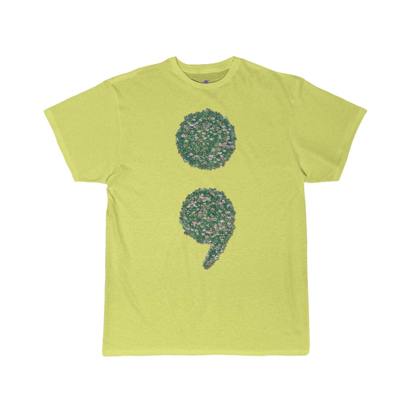 Flowers Semi-Colon Men's Short Sleeve Tee