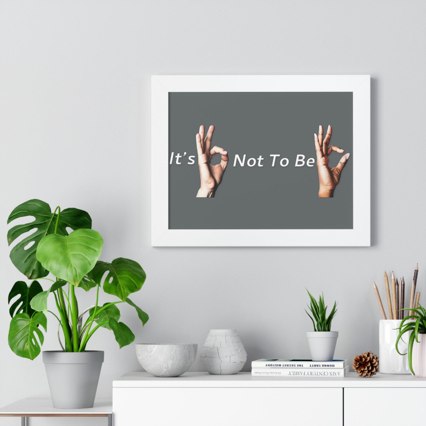 It's OK Not To Be OK Framed Horizontal Poster