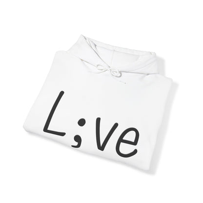 Semi-Colon L;ve Heavy Blend™ Hooded Sweatshirt