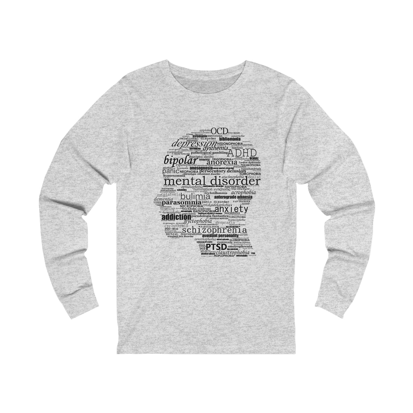 Mental Disorder Silhouette Jersey Long Sleeve Tee