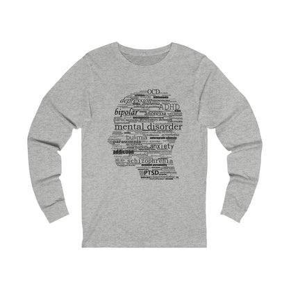 Mental Disorder Silhouette Jersey Long Sleeve Tee