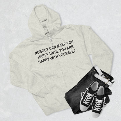 Happy with Yourself Unisex Zip Hoodie